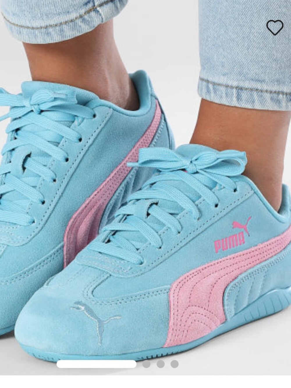 Puma Speedcat Youth/Men's Teal and Pink Low-Top Sneakers. SIZE 6US, 38EU, 24cm